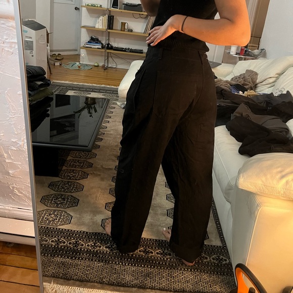 Rag & Bone Black Wide Leg Trousers - Picture 2 of 7